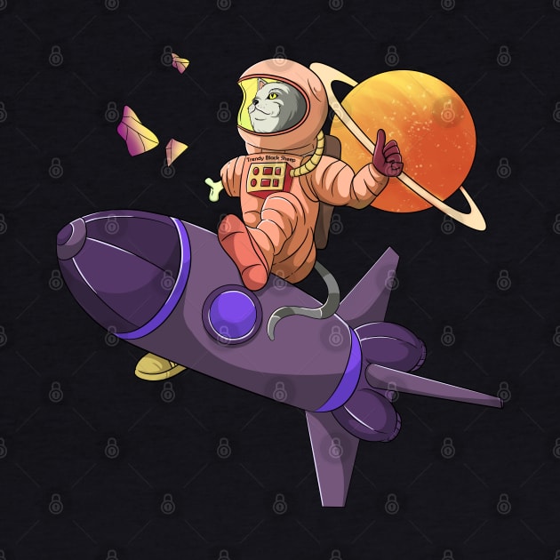 Zombie Astronaut Space Cat by Trendy Black Sheep